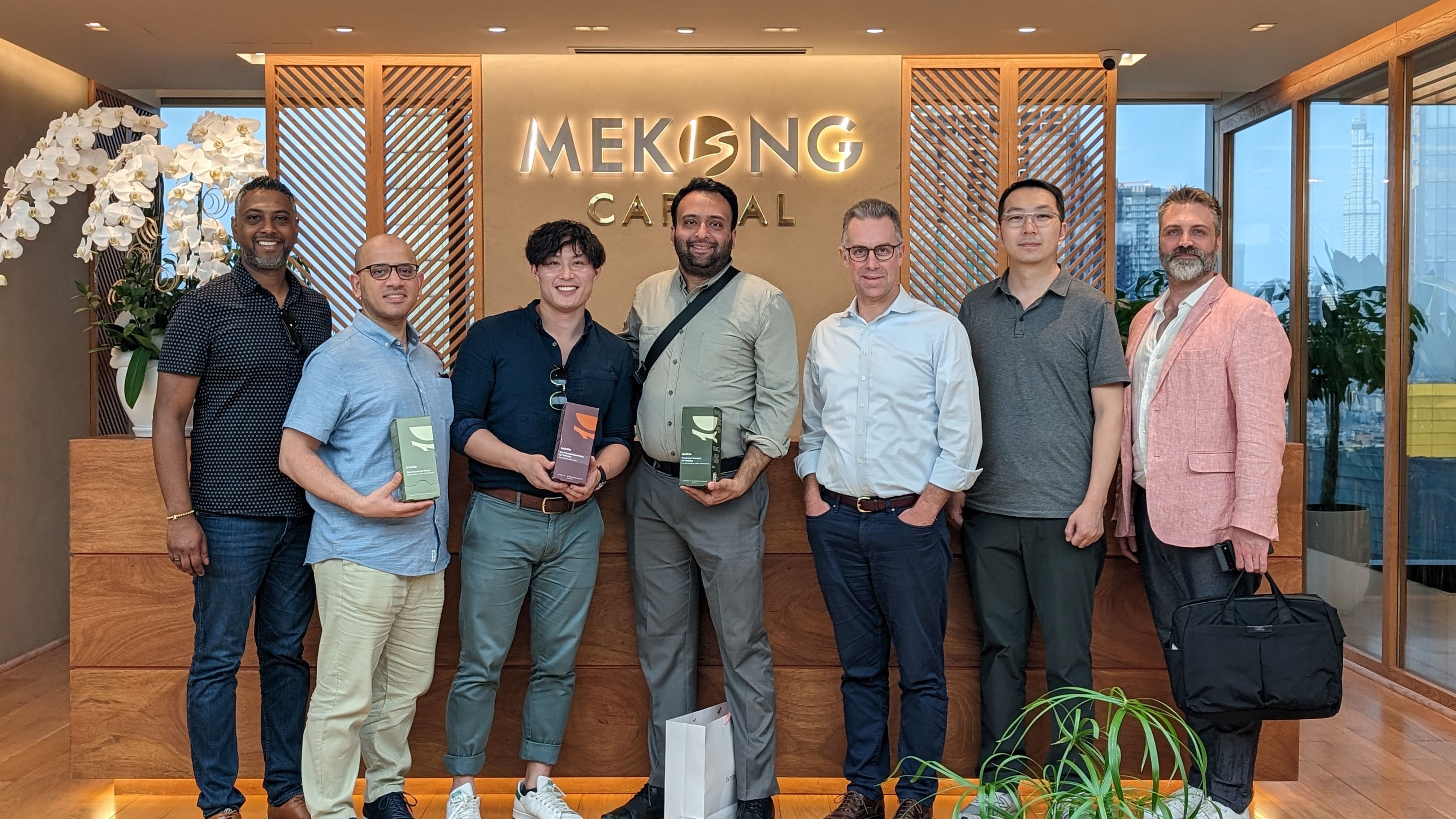 Meeting at Mekong Capital with Bird and Be product in hand