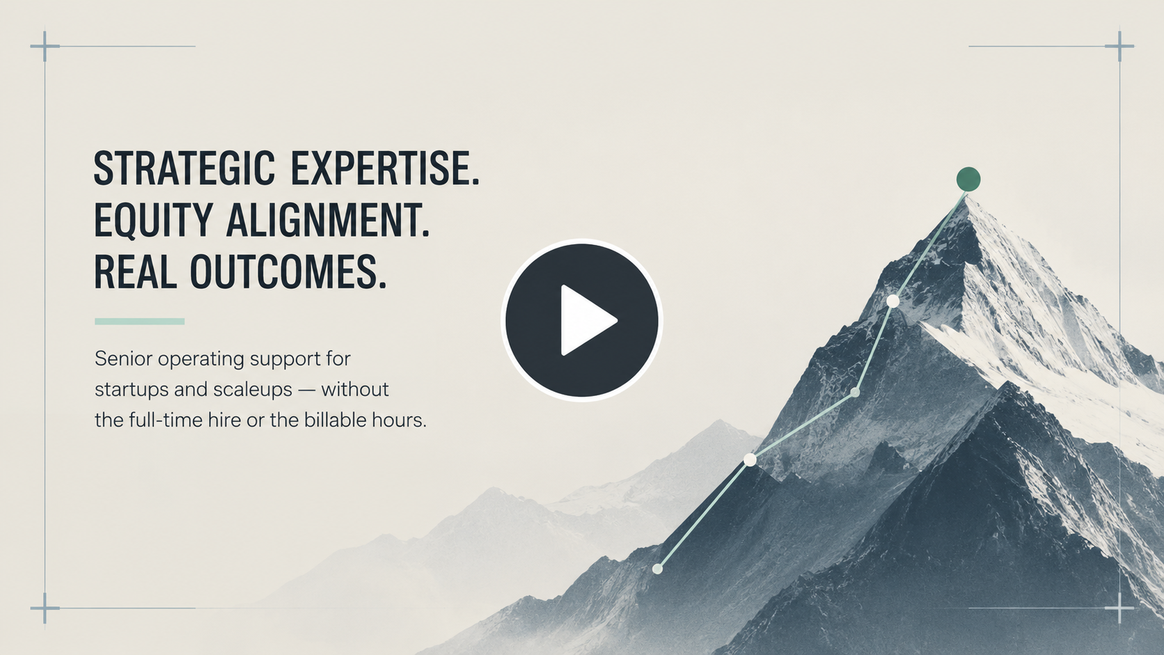 Strategic expertise. Equity alignment. Real outcomes.